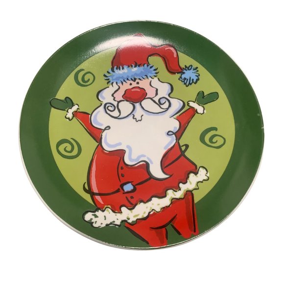 Santa’s Workbench Dessert Ceramic Plates With Case For Christmas Dining Set of 4 - Picture 9 of 9